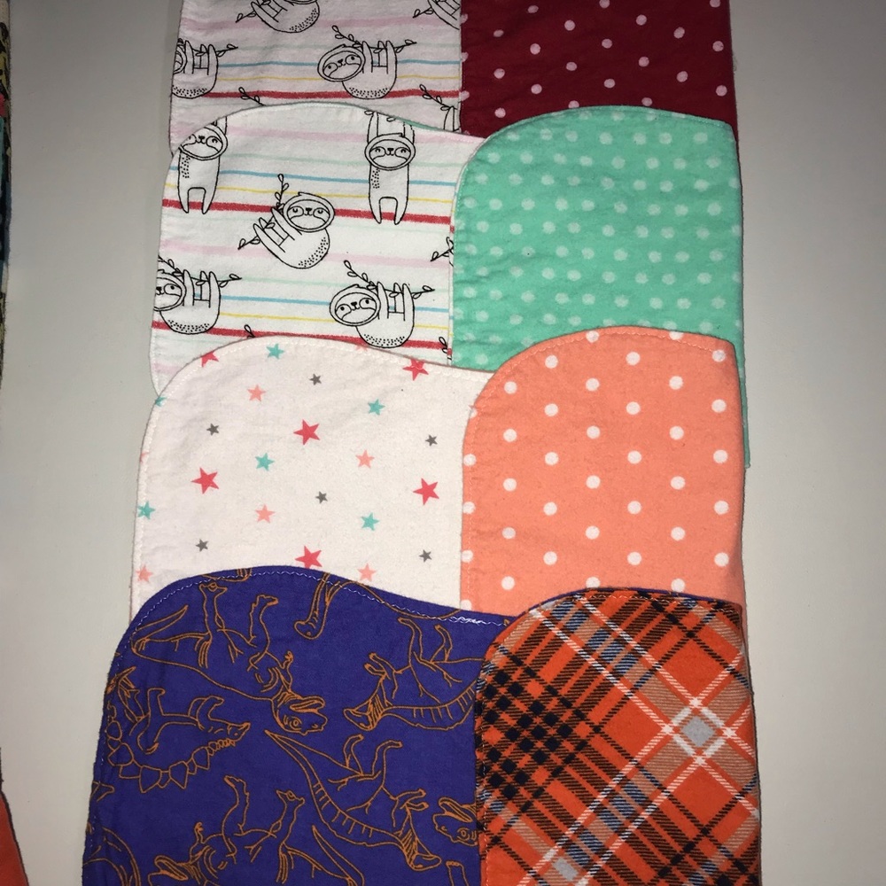 Homemade Flannel Burp Rags - Picture 3 of 5